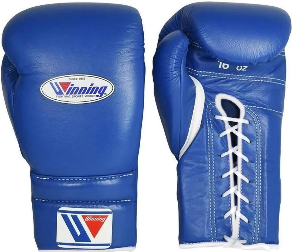 Blue - Winning MS-Series Lace Up Boxing Gloves