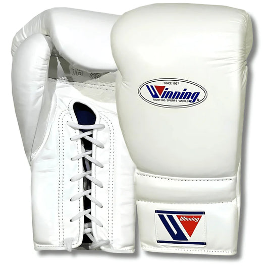 White- Winning MS-Series Lace Up Boxing Gloves