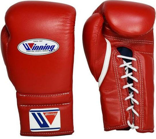 Red- Winning MS-Series Lace Up Boxing Gloves